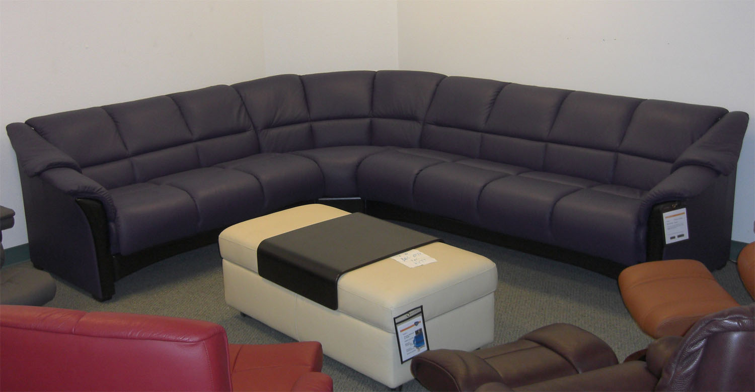 Stressless Paloma Indigo Leather Sofa Sectional from Ekornes